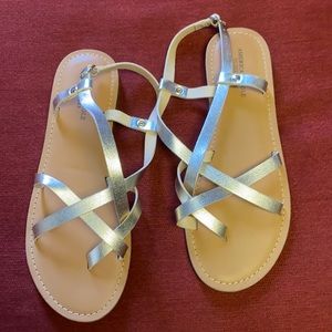 Gold American eagle sandals size 9